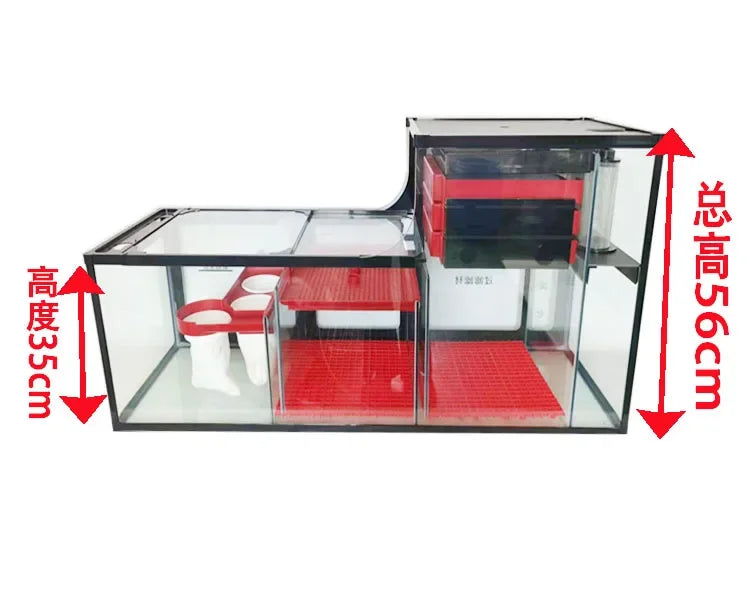 Fish tank bottom filter filter box sedimentation bin bottom tank filter large and medium sized