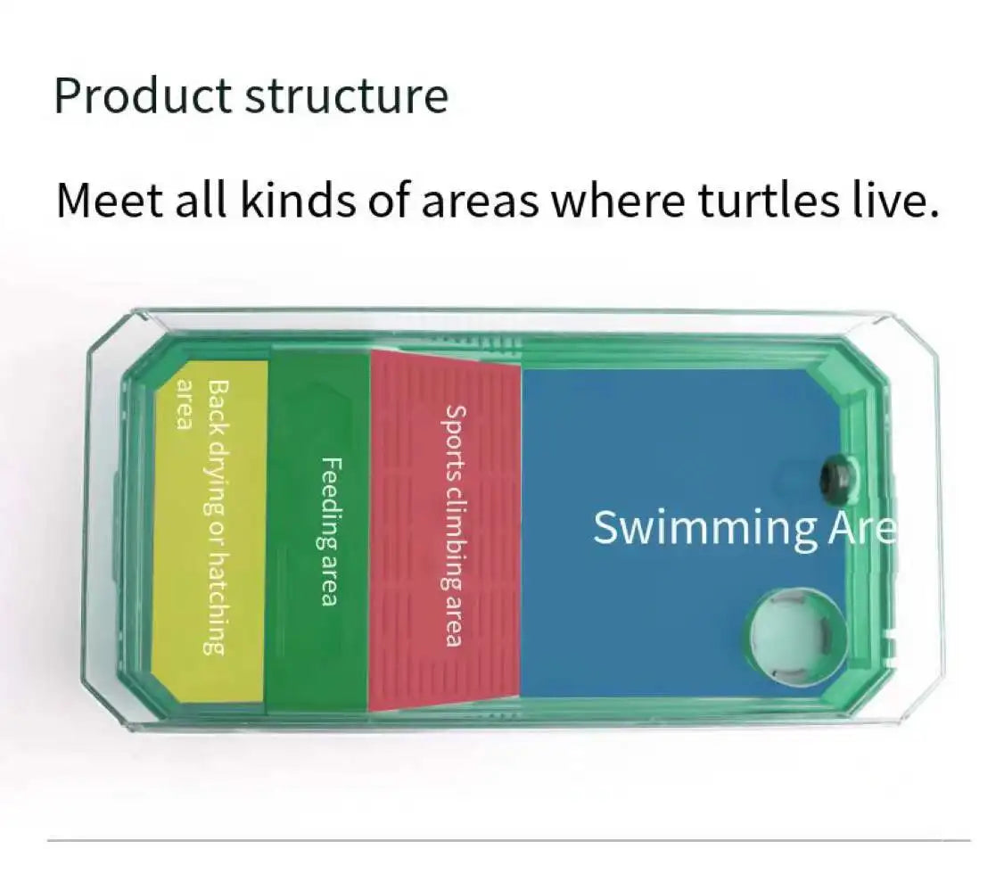 Aquarium turtle tank lazy person water-free breeding box with drying platform ecological turtle tank aquarium accessories 220V