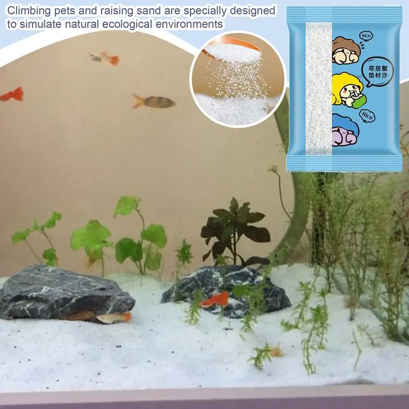 Reptile hermit crab breeding sand natural safe ecological white sand for hermit crabs hamsters fish tank landscaping supplies