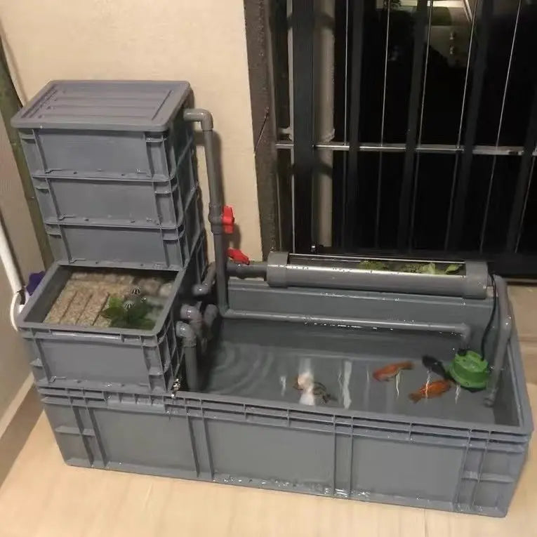Tank-free fish tank swamp turtle tank raising turnover box filter mixed ecological tank changing water raising turtle box large