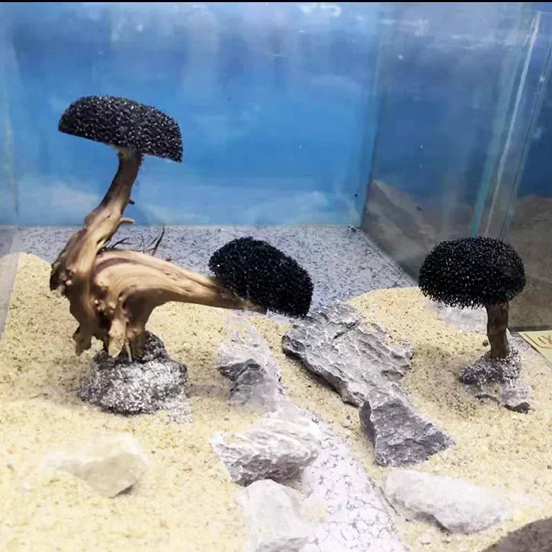 Fish Tank Plant Moss Tree Decoration Wood Plant Root Driftwood Aquatic Grass Aquarium Accessories without Moss