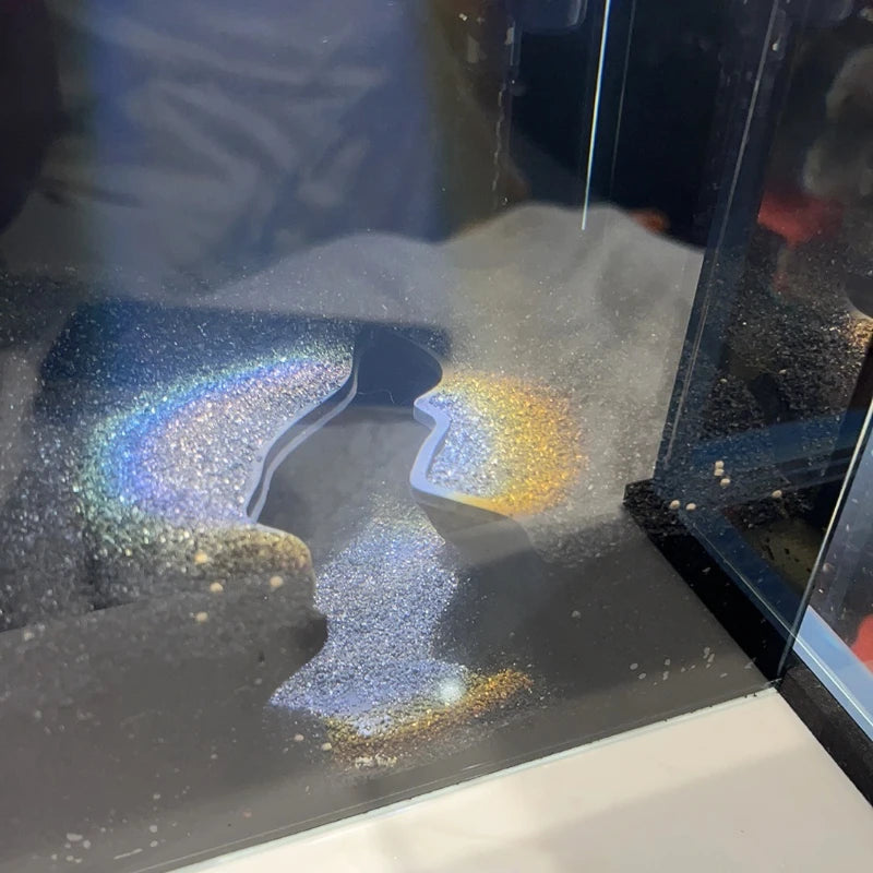 3D-Printed Simulated Canyon Valley Aquarium Decoration Hiding Cave, Fish Tank Aquascape Decoration Bottom Tunnel Ornaments