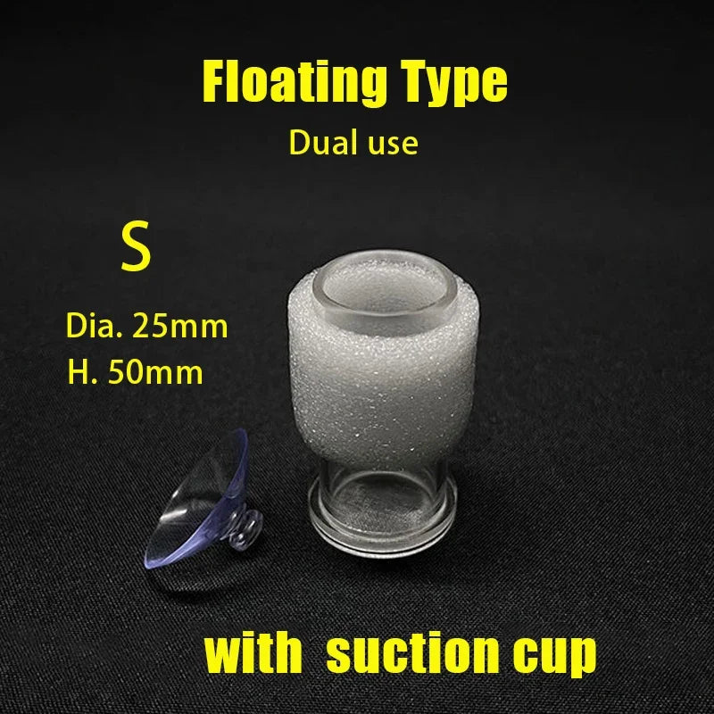 Clear Acrylic Aquarium Fish Feeder Anti-drift Shrimp Egg Fish Food Feeding Ring Betta Fish Tank Feeding Cup Aquarium Accessories