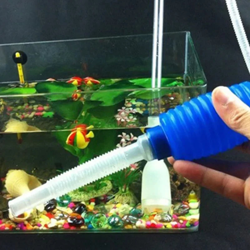 Aquarium Siphon Fish Tank Syphon Vacuum Cleaner Pump Semi-automatic Water Change Changer Gravel Water Filter Aquarium Tools 1.4mm