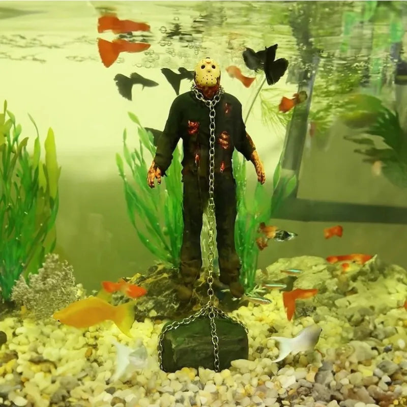 Resin Jason Underwater Doll, Aquarium Decoration, Fish Tank Statue, Fish Tank Decoration Accessories, Christmas, Halloween Gifts