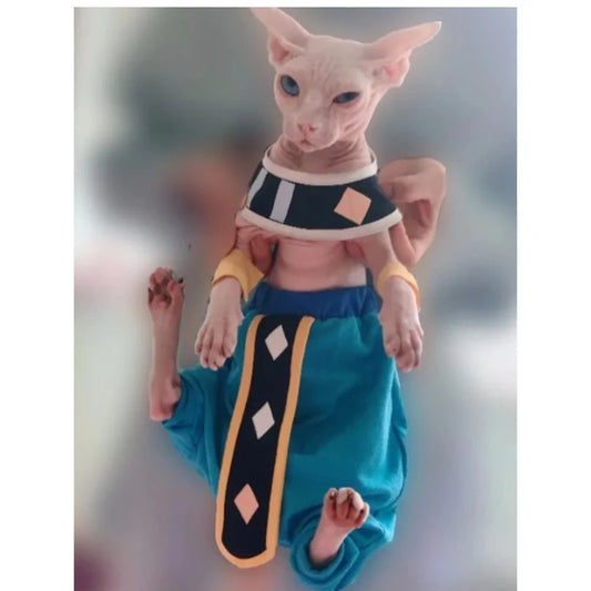 Handmade Sphinx Cosplay Cat Costumes Hairless Cat Clothes Cats Costumes Crotch-Proof Trousers Cat Clothes