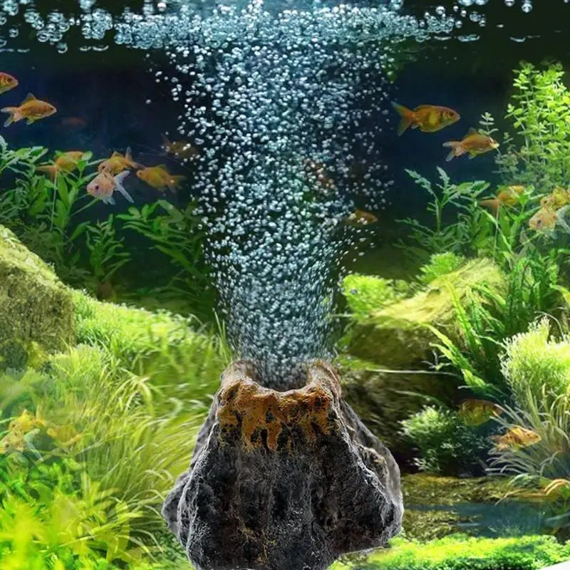 Aquarium Volcano Bubble Stone Fish Tank Decoration Oxygen Pump Stone Landscape Rockery Home Aquarium Ornaments