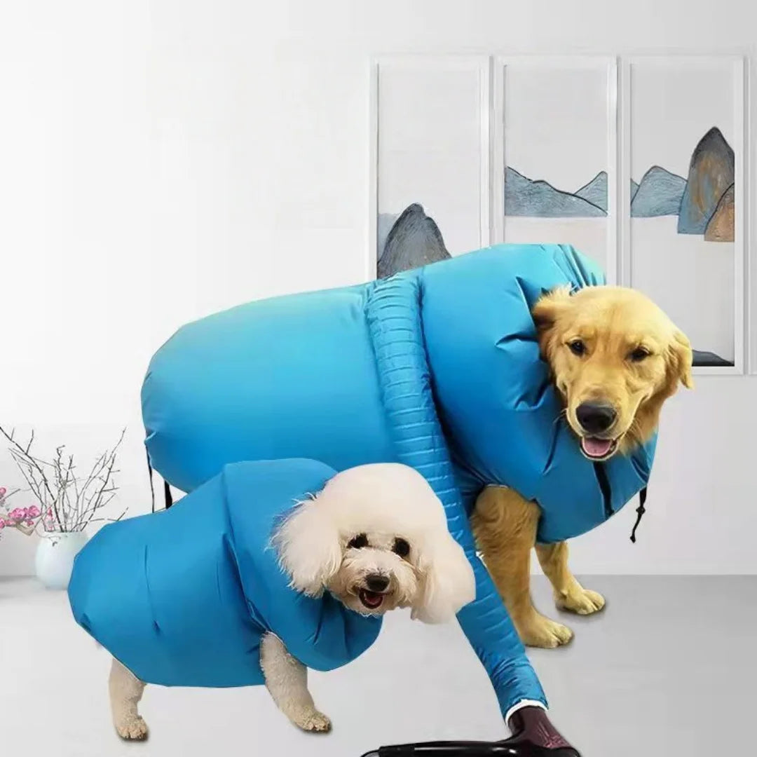 Folding Dog Dryer Blower Bag Pet Shower Hair Quick Drying Air Coat Grooming Tool for Pet Hairdryer Bath Cleaning Dried Hair Bag