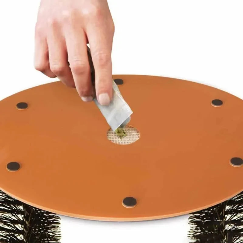 Cat Toy Arch Self Groomer Pamper Feline with A Massage Grooming Rubbing Brush with Scratching Pad Toy for Cats Interactive Toys