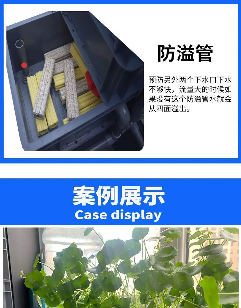 Aquatic and amphibious ecological tank, swamp fish tank, pot, turtle box, turtle tank, household feeding box