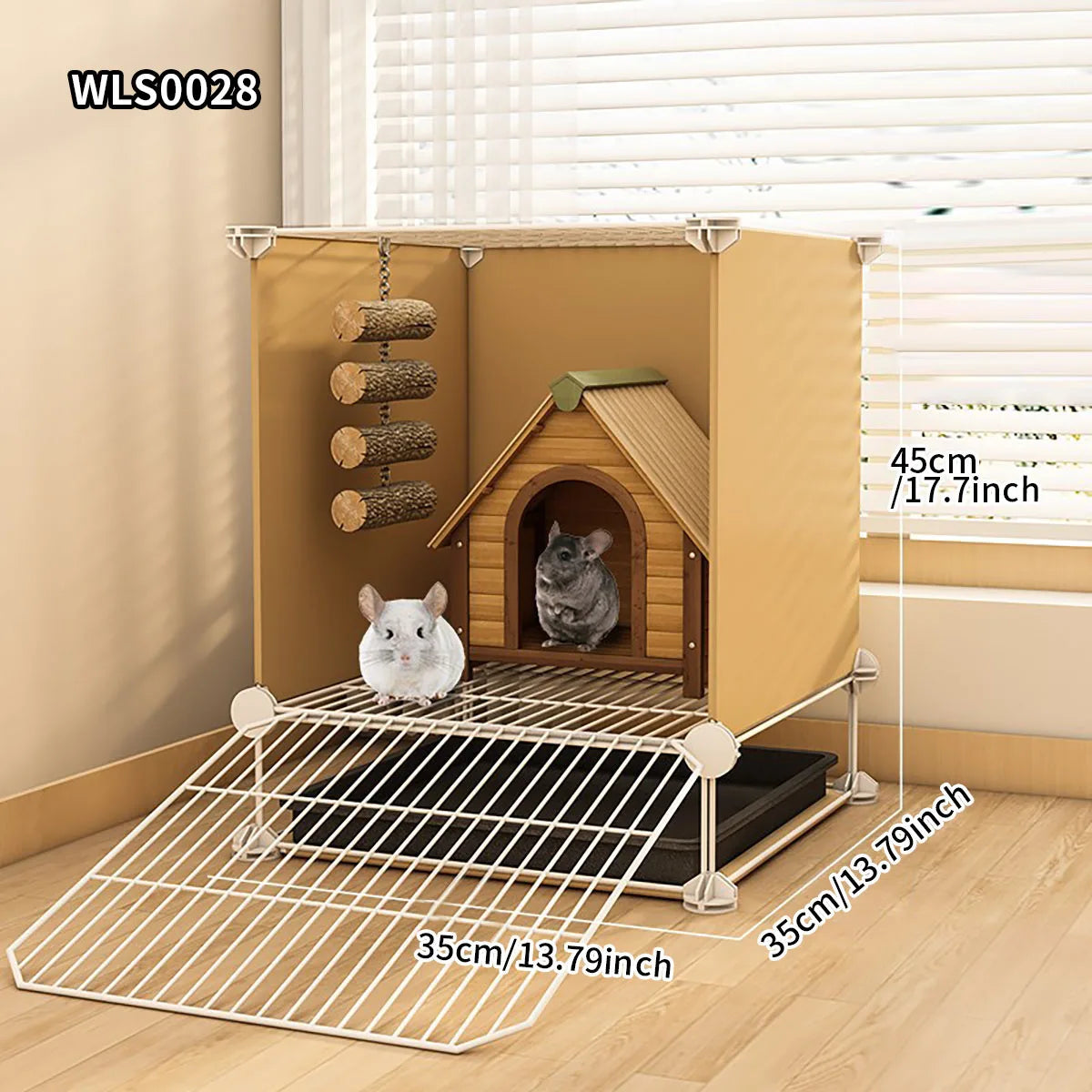 Small Animal Cage for Home Use  with Toilet, Large Rabbit Cage, Sugar Glider Breeding Squirrel Cage with Tray
