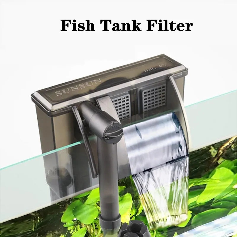 Aquarium Filter External Hanging Filter Pump Fish Tank Water Pump Waterfall Maker Water Circulation Filter Aquarium Accessories