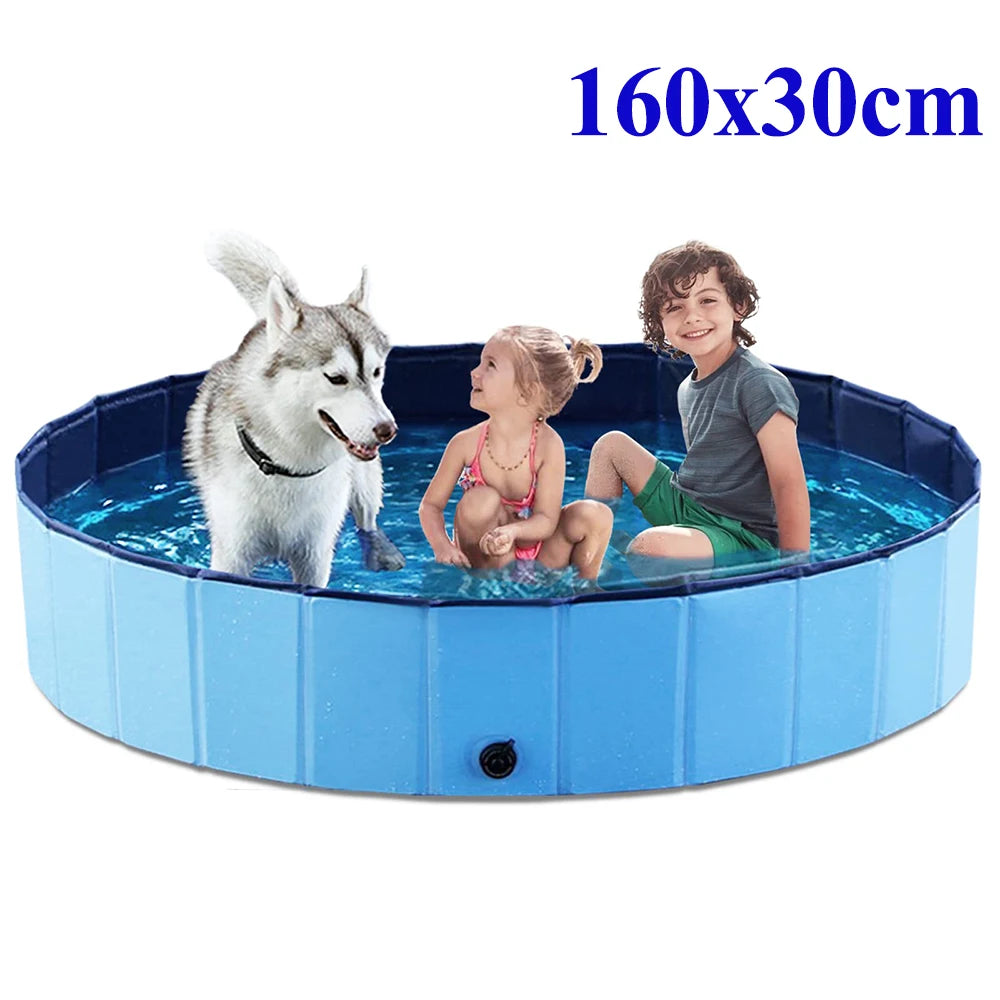Dog Swimming Pool or Pool Cover Portable Plastic Pool Grooming Tub Bathing Scratch Resistance Pet Pools Bathtub for Large Dogs