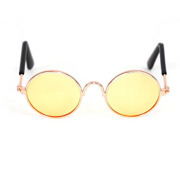 Cute Vintage Round Cat Sunglasses Pet Photos Props Reflection Eyewear Glasses for  Cats Small Dog Pet Dog Cat Accessories