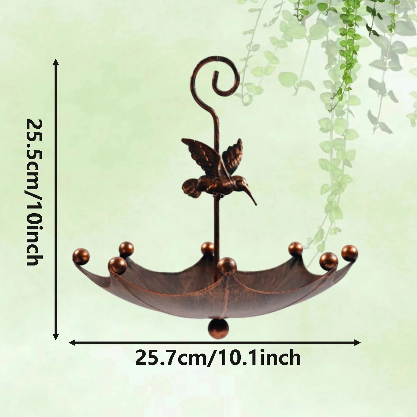 1Pc Outdoor Hanging Antique Umbrella-Shaped Bird Feeder and Food Bowl