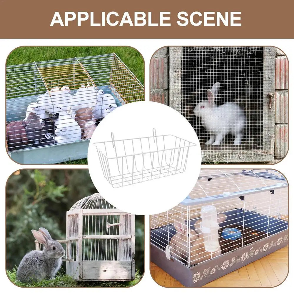 Guinea Pig Hay Holder 2Pcs  Metal Feeder Bunny Hay Feeder Grass Holder Small Animal Basket With Hooks For Ferret Bunny