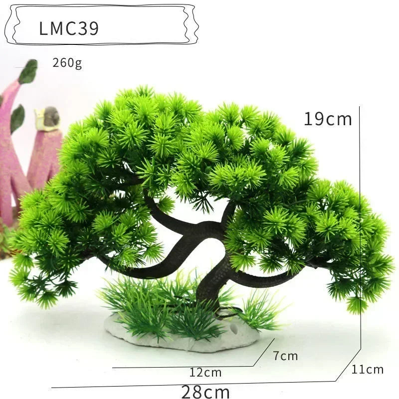 Aquarium Ornaments Simulation Plants Fish Tank Landscaping Decorations Plastic Water Plants Flowers Trees  Accessories