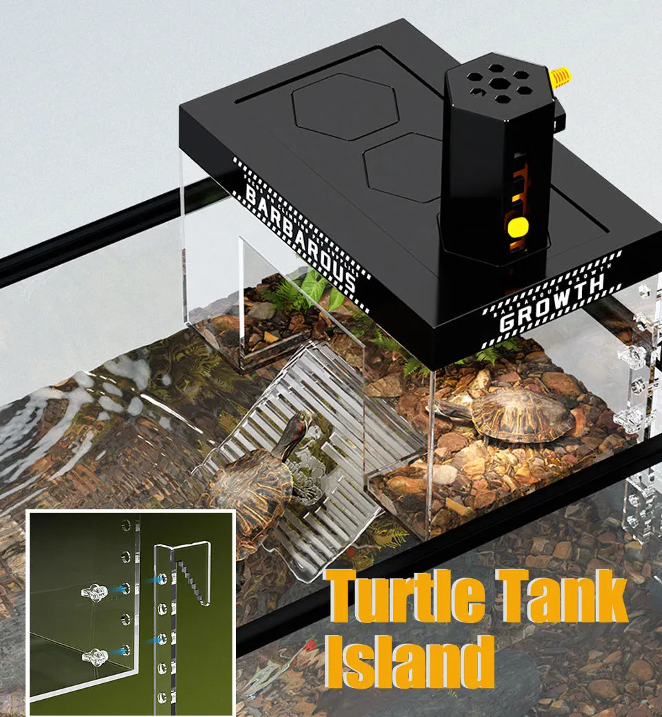 Turtle Sunbathing Room Turtle Tank Climbing Platform Aquarium Floating Island Deep-water Turtle Tank Special Climbing Platform