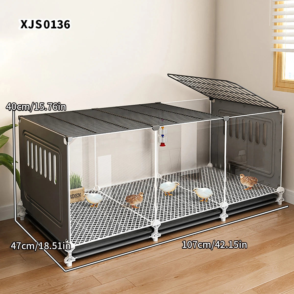 Chicken Cage Household Large Breeding Cage Chicken Coop Automatic Cleaning Duck Cage Wire Mesh Balcony Outdoor Poultry Cage