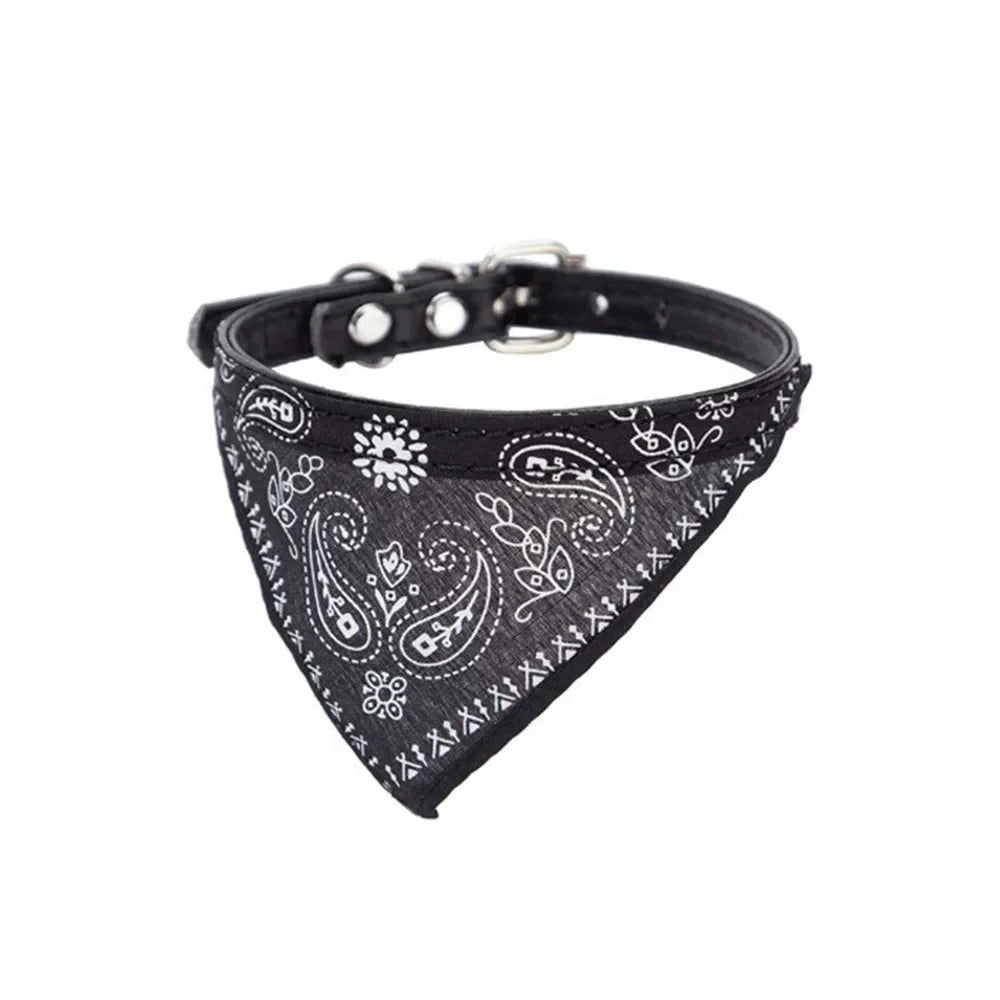 Cute Printed Bandana Cat Collar Puppy Dog Cat Scarf Collar Adjustable Triangular Pet Bandana Collar for Kittens Small Animals