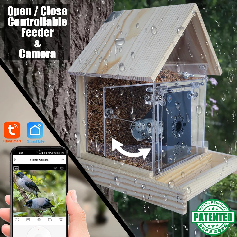 Tuya Smart Life WiFi HD Camera for Bird House Wireless APP Remote Live View Night Vision Plug-in Power Easy Install DIY Gift