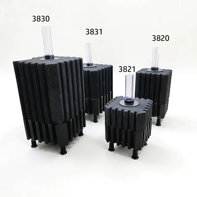 Big Aquarium Sponge Filter For Fish Tank Air Pump Skimmer Biochemical Sponge Filter With Media Ball Aquarium Bio Filter