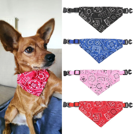 Adjustable Triangular Bandanna For Pet Dog Cat Washable Scarf Bandanna Collar Bibs Cat Neck Decor Birthday Party Dress Up 2025 new