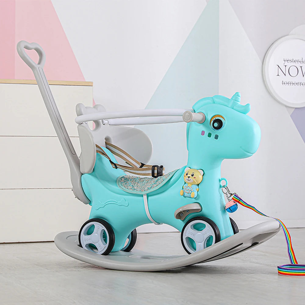 Rocking Horse for Toddlers, Balance Bike Ride On Toys and Balance Board for Baby Girl and Boy Plush