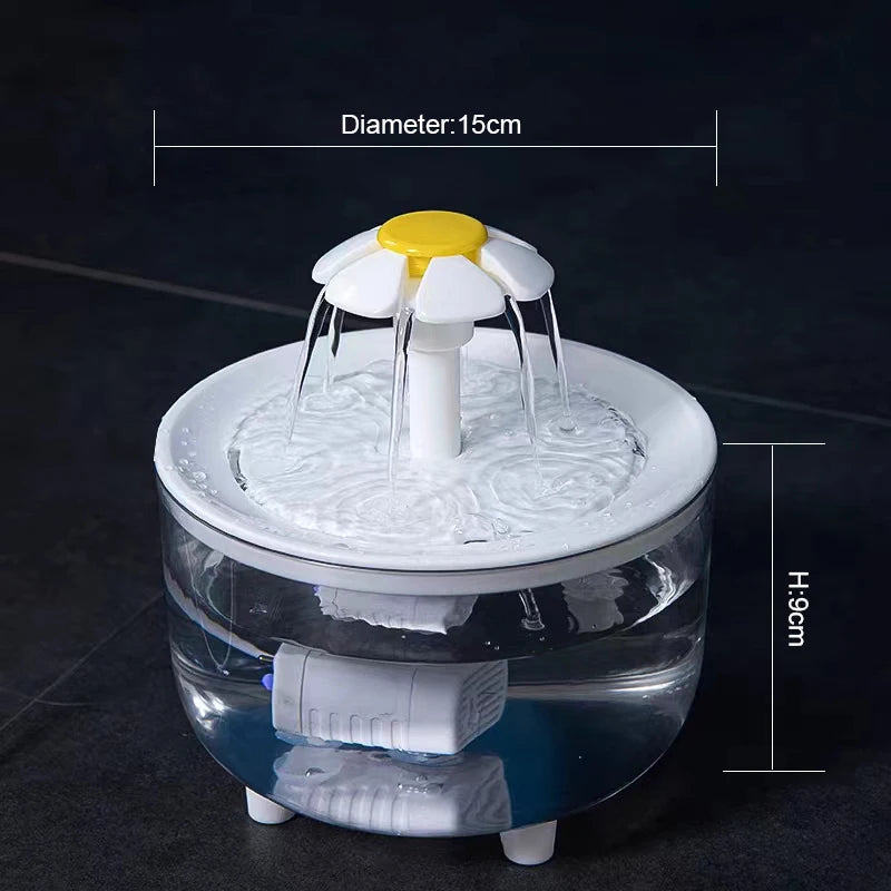 Pets Water Fountain Auto Filter USB Electric Mute Cat Drinker Bowl 1200mL Recirculate Filtering Drinker for Cats Water Dispenser