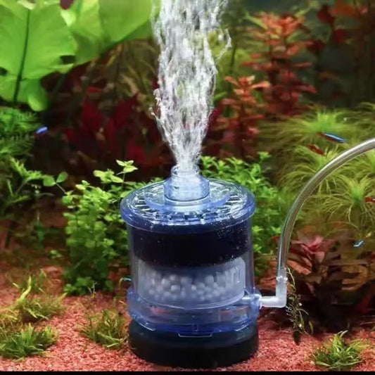 Aquarium Filter Fish Poop Stool Toilet Manure Suction Filter Collector Fish Tank Bio-Sponges With Media Balls Oxygen Increasing