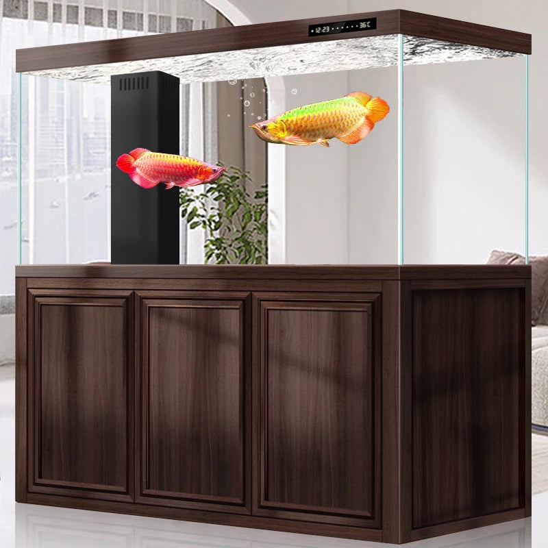 Arowana Tank Ultra-White Glass 1.2 meters Medium and Large Ecological No-Change Aquarium Box Lazy Bottom Filter Cabinet