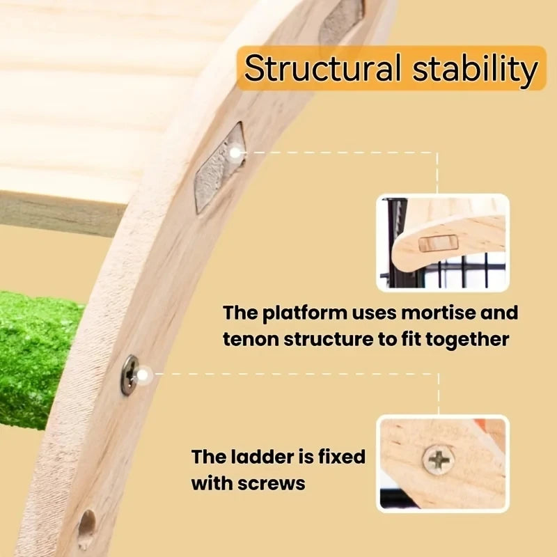 Parrot Ladder Toy Gnawing, Grinding Claws, Grinding Mouth Frosted Ladder Cloud Ladder Station Stick Climbing Platform