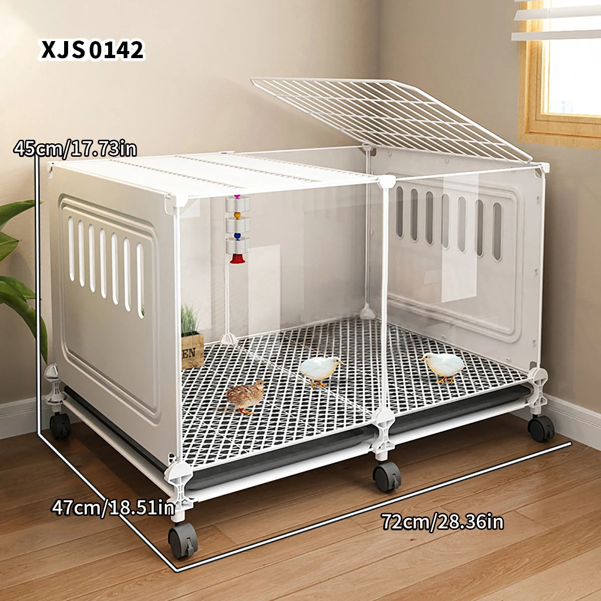 Chicken Cage Household Large Breeding Cage Chicken Coop Automatic Cleaning Duck Cage Wire Mesh Balcony Outdoor Poultry Cage
