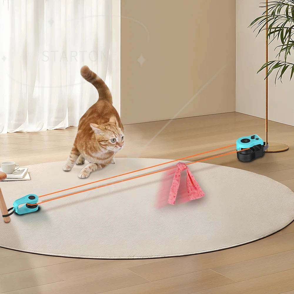 Cat Running Wheel Interactive Cat Toy, Cat Wheel Exerciser Cat Running Treadmill for Indoor Adjustable Speed Simulated Interactive