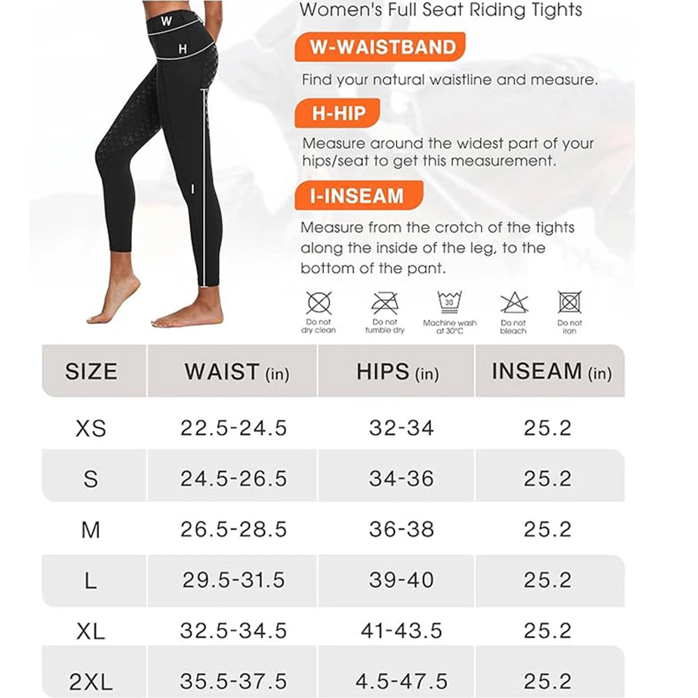New Sports Women's Full Seat Riding Pants Anti slip quick drying Tights Active Silicon Grip Horse Riding Tights Equestrian Breeches