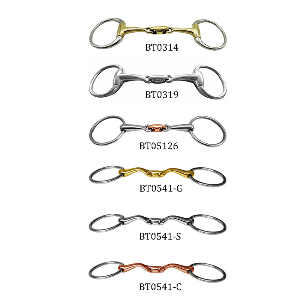 Horse Snaffle Bit Stainless Steel Eggbutt Bit Horse Chew Jointed Mouth Bit Horse Training Equipment Equestrian Products