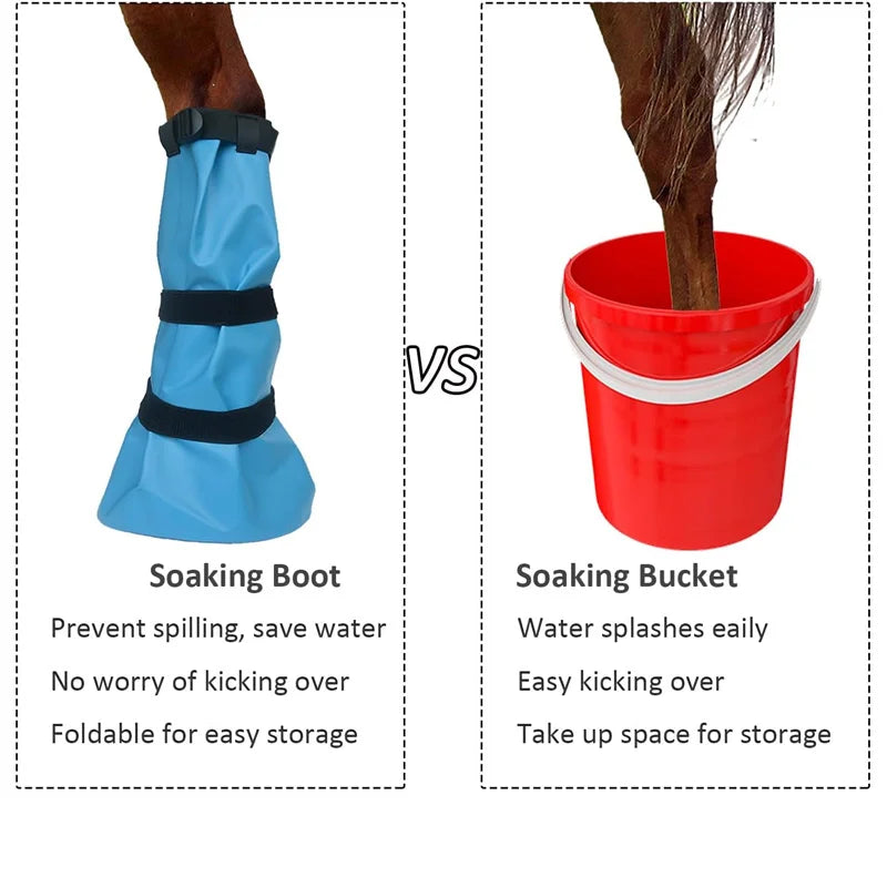 1Pcs Equine Soaking Boot Hoof Care Treatment Bucket Soaker Sack Easy Use Hoof Soaking Boot for Horse