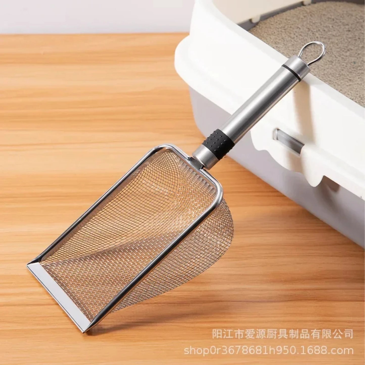 Cat Litter Shovel Small Holes Stainless Steel Sand Substrate Shovel Clean Fine Mesh Sifter Cat Litter Cleaning Supplies
