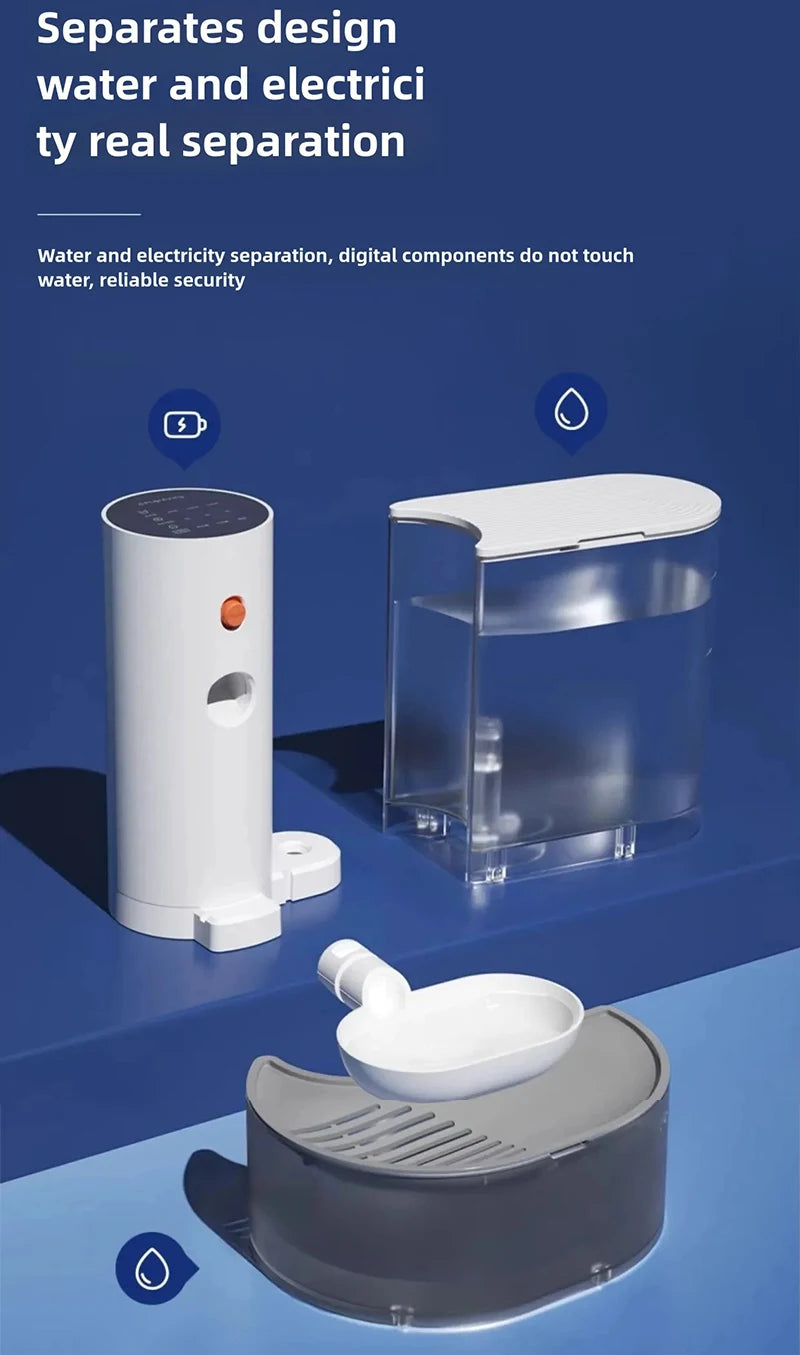 Smart Dump Cat Water Dispenser Running Water Rechargeable Automatic Water Dispenser For Pet Dogs and Cats Non-Recycling No filter needed