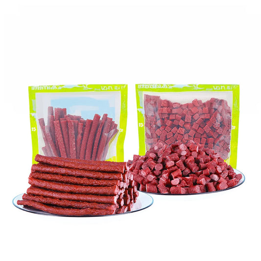 7.05oz/14.11oz(200g/400g) Beef Cube, All Natural Ingredients, Healthy, Easily Digestible, Dog Chews Long
