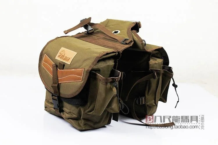 Equestrian Riding Saddle Bag Knight Equipment Western Saddle Accessories Riding Gear Oxford Cloth Waterproof