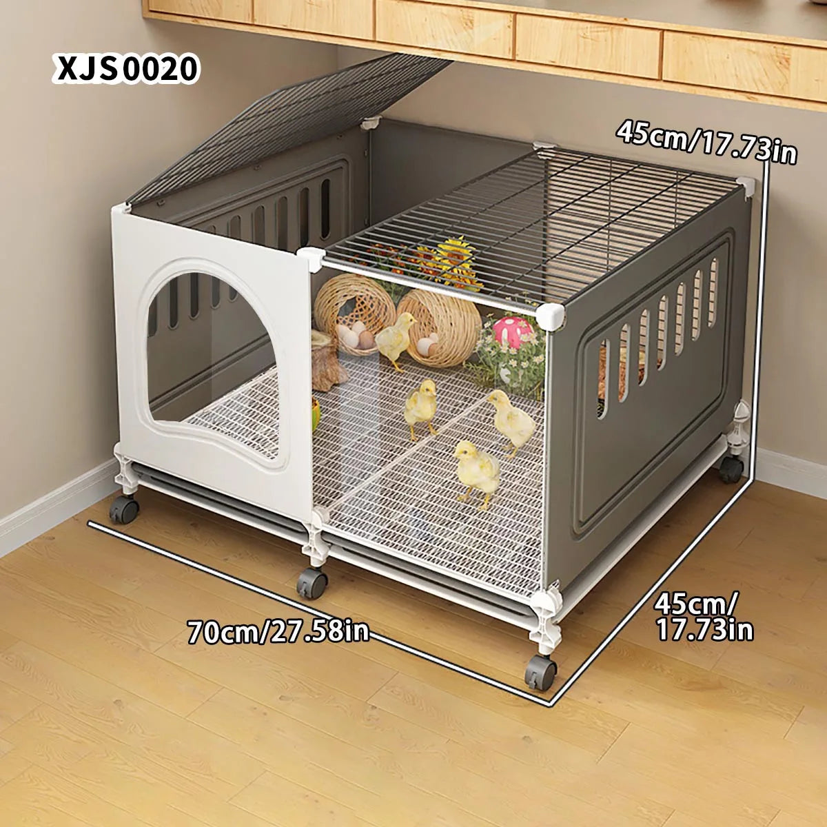 Encrypted Chicken Cage Large Household Indoor and Outdoor Anti-Yellow Rat Wolf Rutin Chicken Coop with Feces Tray Breeding Cage Duck and Goose Cage