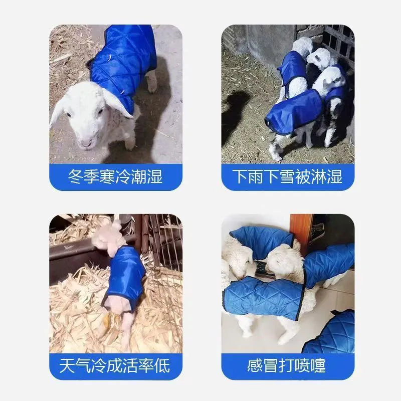 1PCS Sheep Warm Coat Vest Jacket In Winter Thicken Protection Cold Prevention Waterproof Ranch Pasture Tool Supplies