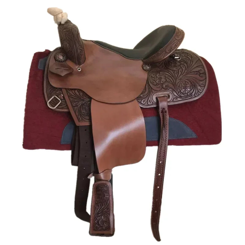 Western Saddle Essence Riding Supplies Pure Cowhide Knight Full Set of Equipment