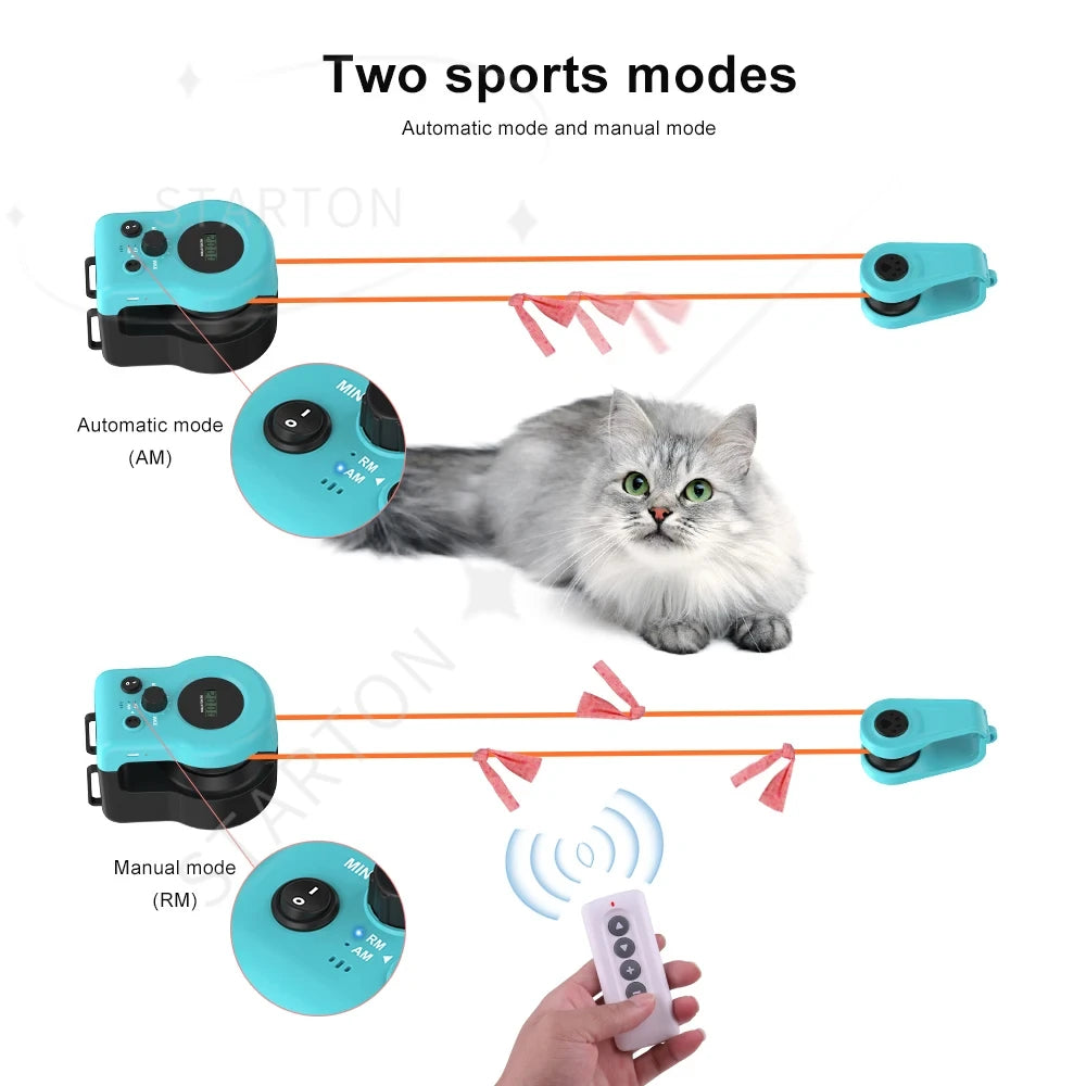 Cat Running Wheel Interactive Cat Toy, Cat Wheel Exerciser Cat Running Treadmill for Indoor Adjustable Speed Simulated Interactive