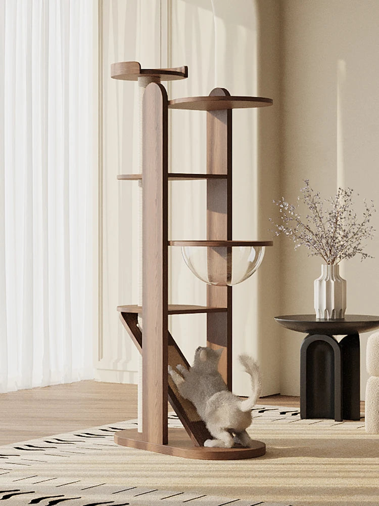 Cat Climbing Frame, Pet Villa, Integrated Cat Tree, Pet Space Capsule, Cat Scratching Post, Household Pet Jumping Platform