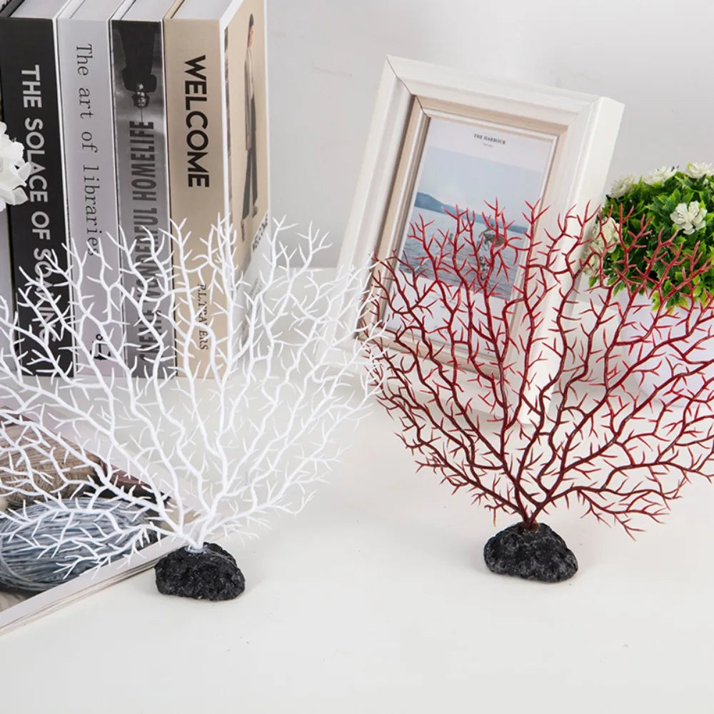 Tree Shape Resin Coral Aquarium Decoration Fishing Fish Tank Landscaping Decor Sea Iron Tree Plastic Coral Aquarium Decor Plants