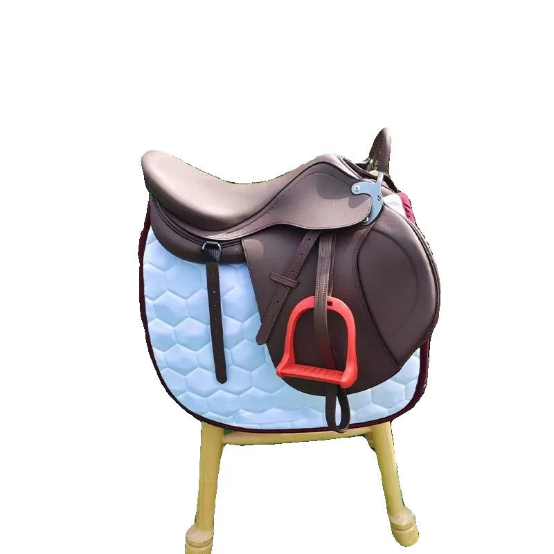 17.5-inch English-style All-purpose Saddle, Suitable for Equestrian Gear for New Riders