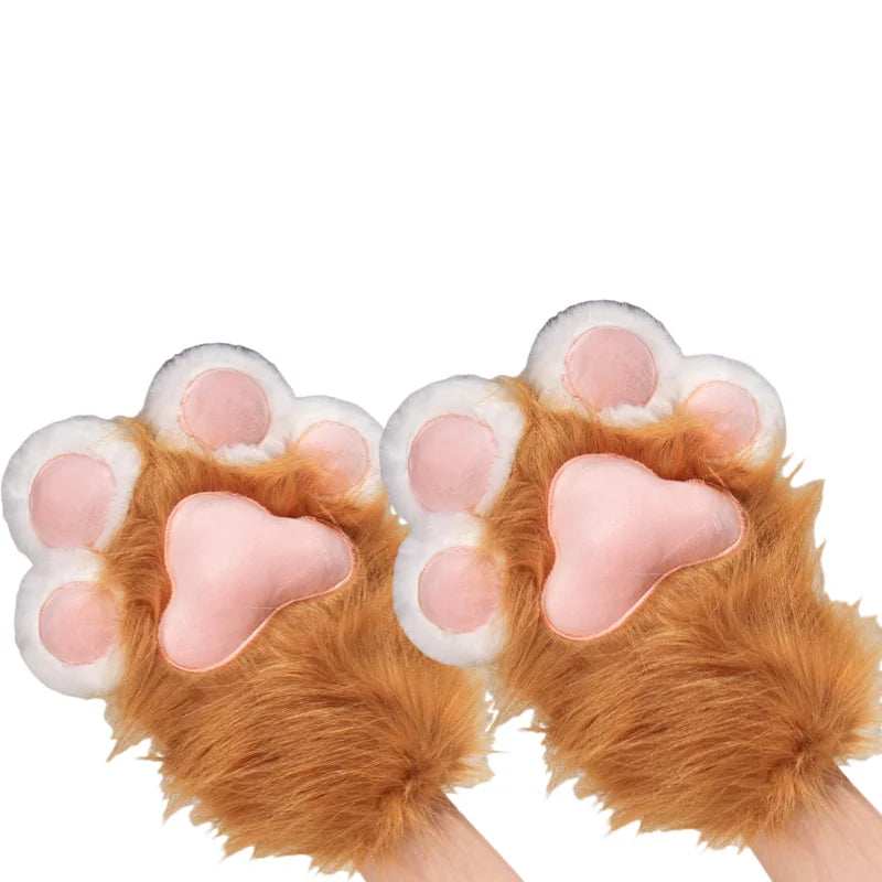 Fursuit Paw Gloves Boots Giant Wearable Accessories Plush Toys Furry Cosplay Cat Bear Shoes Cute Fluffy Animal Manga Party