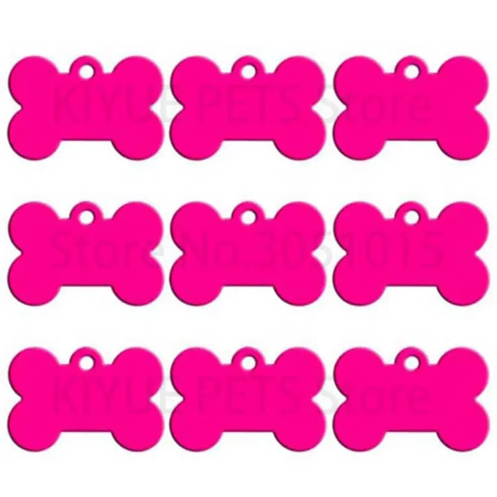 Wholesale 20Pcs Classic Bone Dog ID Tag Pet Tags Custom Anti-Lost Personalized Name Plate Cat Collar Pet Pendant Necklace Chain